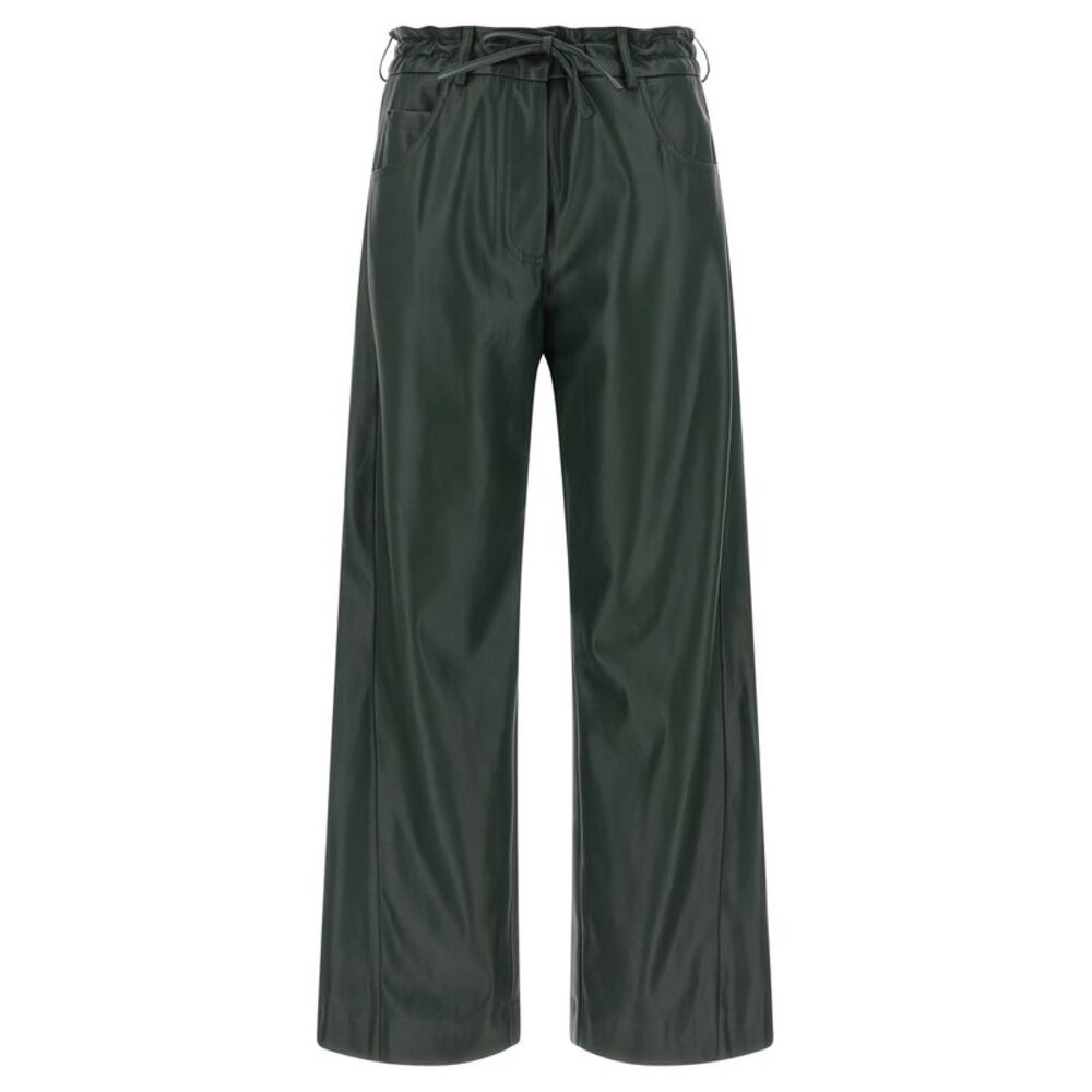 Nude Women Faux Leather Trousers